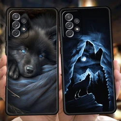 Moon Roaring Wolf Phone Case for Samsung Galaxy A14 A54 A34 A51 A71 A72 A73 A32 A52 A52S A01 A11 A21S A31 A41 5G Soft Shell Bags