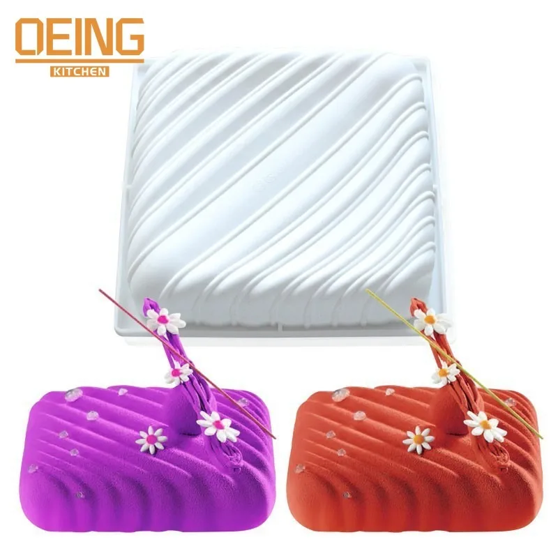 

Single Hole Geometric Cake Silicone Mold Use Party Festival Chocolate Cake Dessert Jelly Pastry Baking Mold Kitchen Supplies