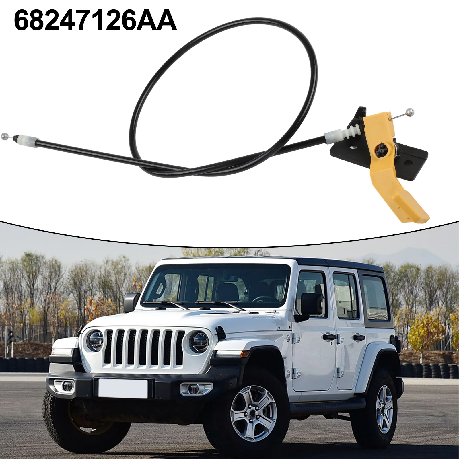 Replacement Cable Hood Latch Cable 1 Piece Included Direct Replacement Part Car Repair For Jeep For Renegade 2015-18