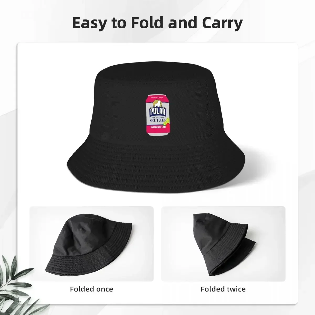 Polar Seltzer Bucket Hats Panama For Man Woman Bob Hats Reversible Fisherman Hats Summer Beach Fishing Unisex Caps