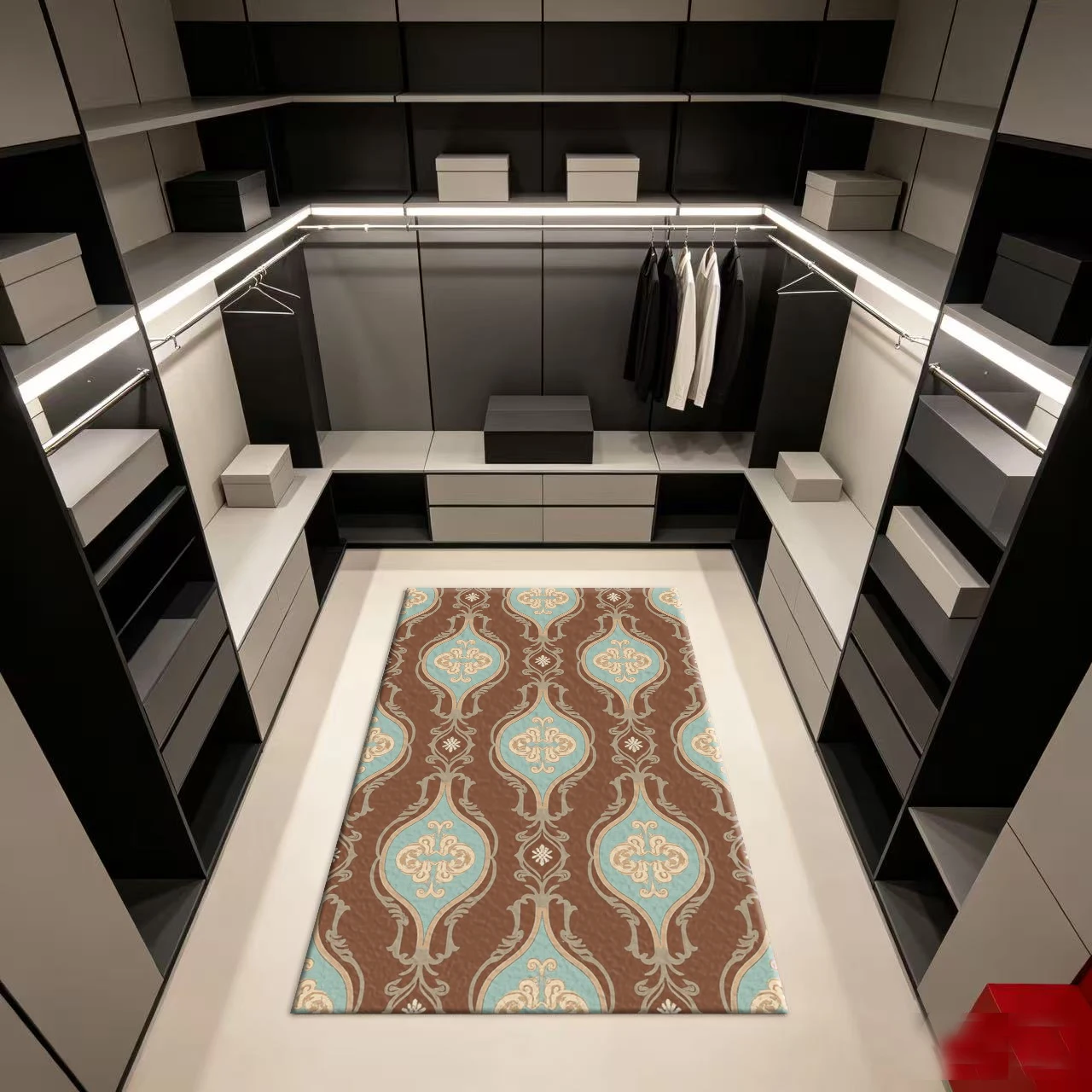 พรมปูพื้นลายเรขาคณิตแบบนามธรรม - Printed Rug Abstract บทวิจารณ์และราคา