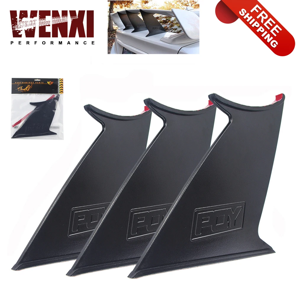 Free Shipping Spoiler Wing Stabilizer For subaru STI 2015-18 Spoiler Wing Stiffi Support Rally With PQY logo One Piece WX-WSS02