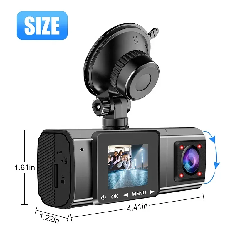 High Quality Camera Dash Cam 1080p With GPS Vehicle Tools Black Box Driver Recorder Car Dvr Camera 720p Rear Camera