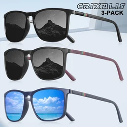 CRIXALIS Fashion Vintage Square Sunglasses Men Women Rectangle Driving Fishing Luxury Brand Designer Sun Glasses Shades UV400