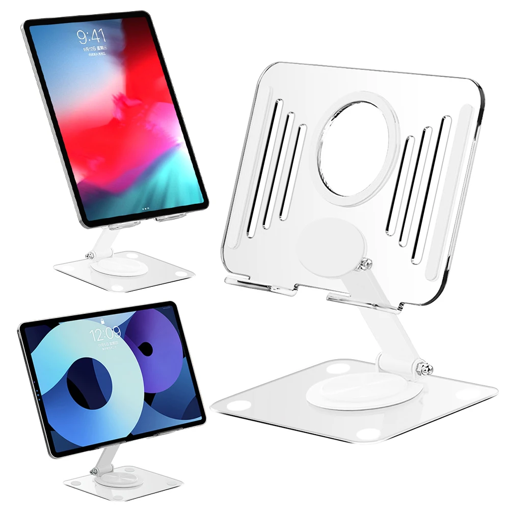 

Акриловый кронштейн для планшета, складной прозрачный держатель для планшета, регулируемый кронштейн для сотового телефона для iPad Pro 11, 12,9 дюйма/iPad 10,9 дюйма