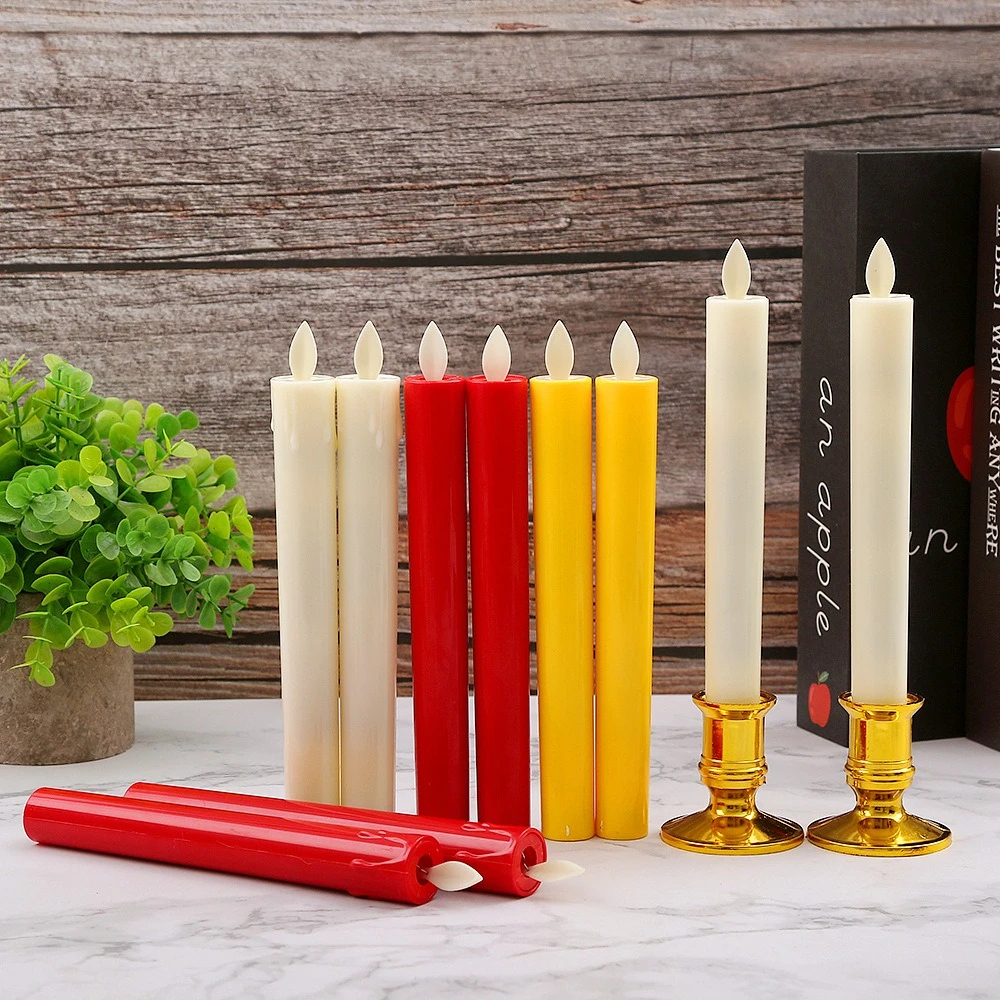 Traditional Shape Taper Standard Plastic Candle Holders Candlestick Holders Standard Desktop Candlestick for Party Home Decor