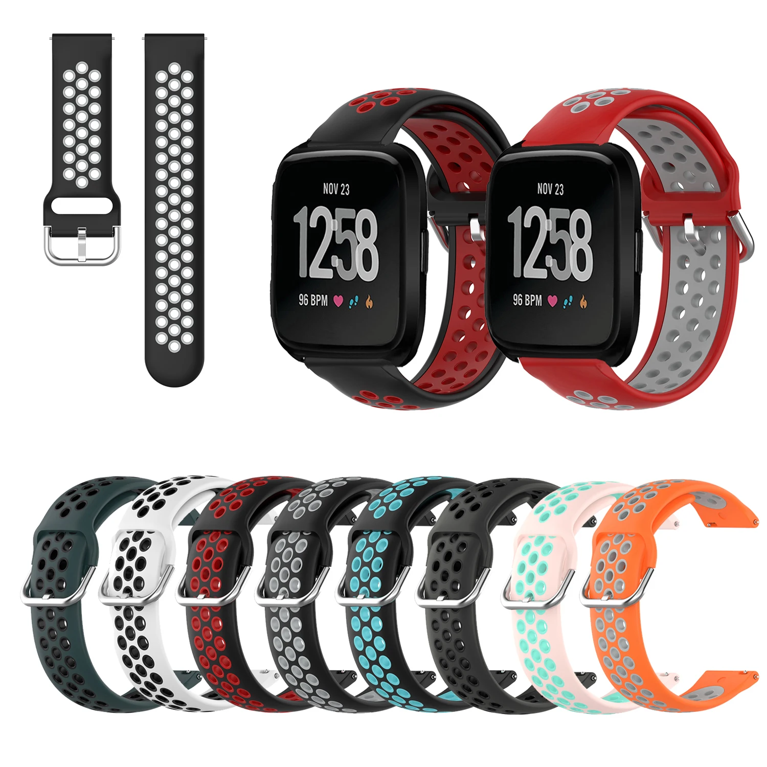 Soft Silicone WatchBand Strap For Fitbit Versa 2 / Versa Lite / Versa 1/ SE