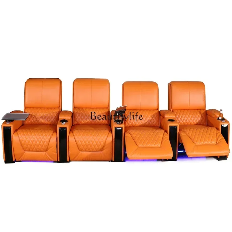 

Villa home theater sofa home audio and video room combination private film and television hall electric function seat