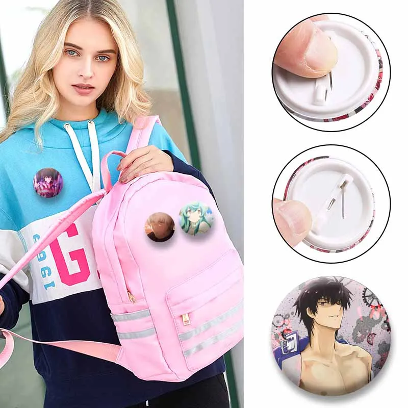 The Misfit of Demon King Academy Soft Button Pin Cartoon Figure Snap-in Brooch Jewelry Badge Backpack Clothes Accessories Gifts