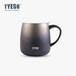 Tyeso Portable Stainless Steel Handheld Insulated Cup Coffee Cup Large Capacity Creative Insulated Design for Home Office Item