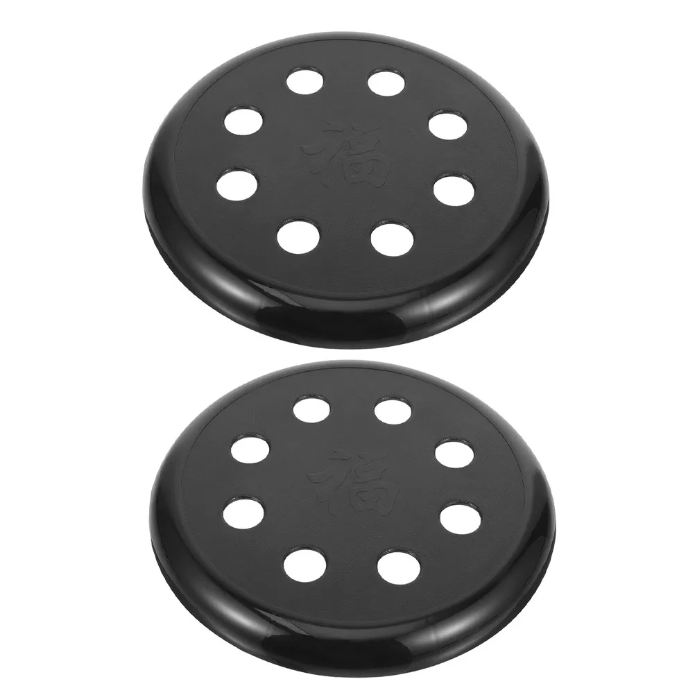 2Pcs Round Stool Plastic Seat Cover Replacement Heavy Duty Smooth Surface Barstool Repair Part Easy Install Bar Stool Accessory