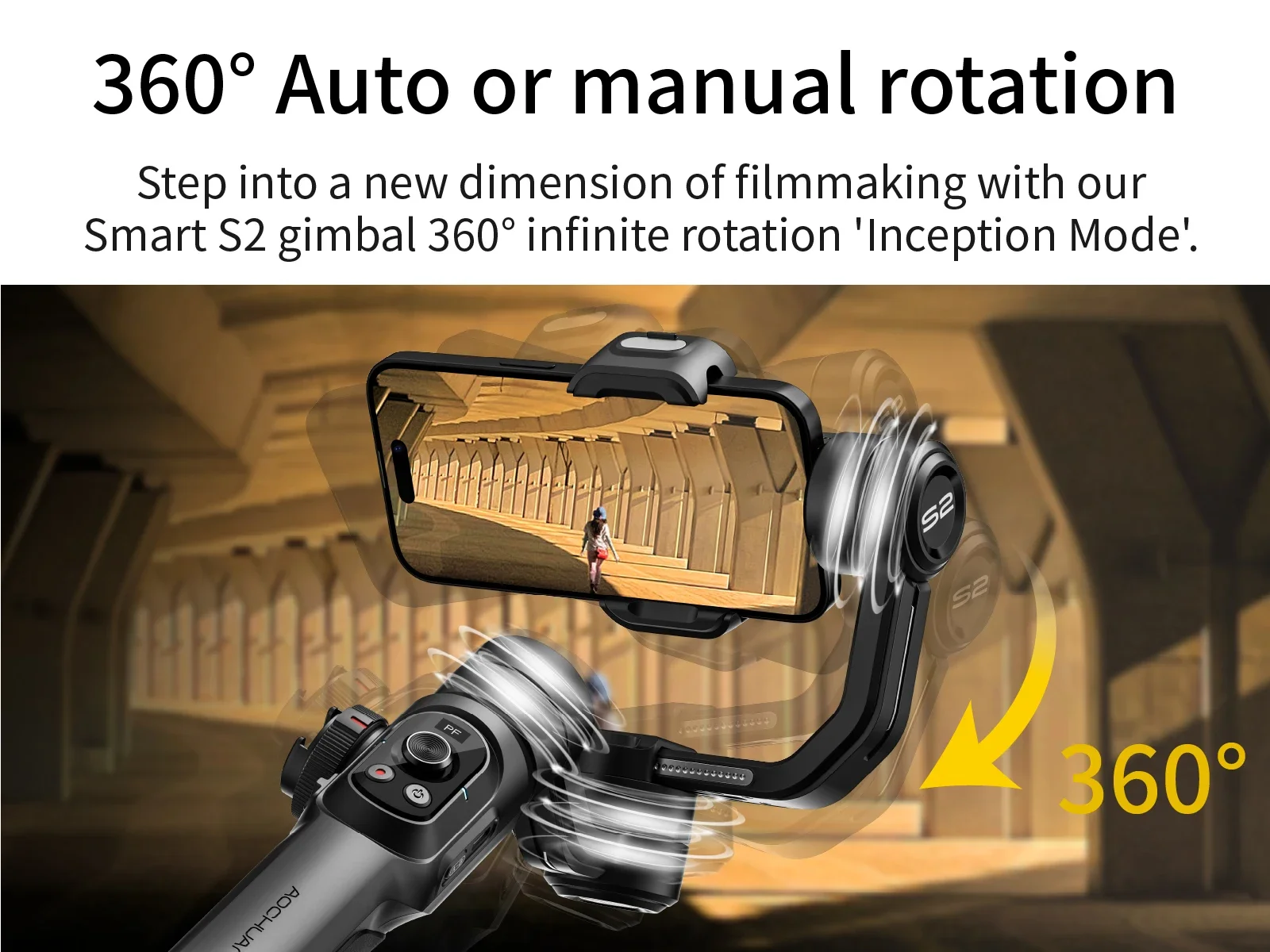 S2 Gimbal-stabilisator Statief 3-assige Gimbal Handheld-telefoonstabilisator voor live vlog