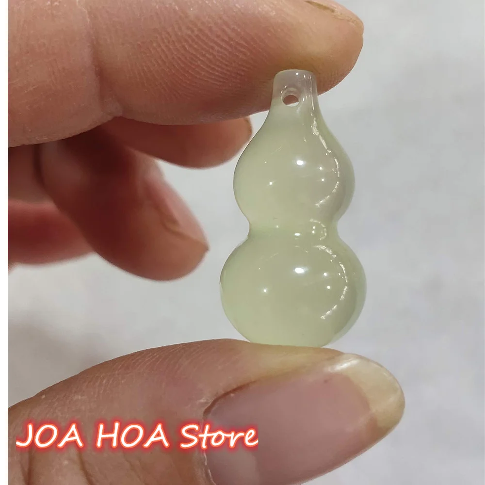 

High Ice Chinese National Jade-Xiuyu Hand Carved Safe Lucky Charm Stereo Pendant Exquisite Jade-Necklace Sweater Chain Jewelry