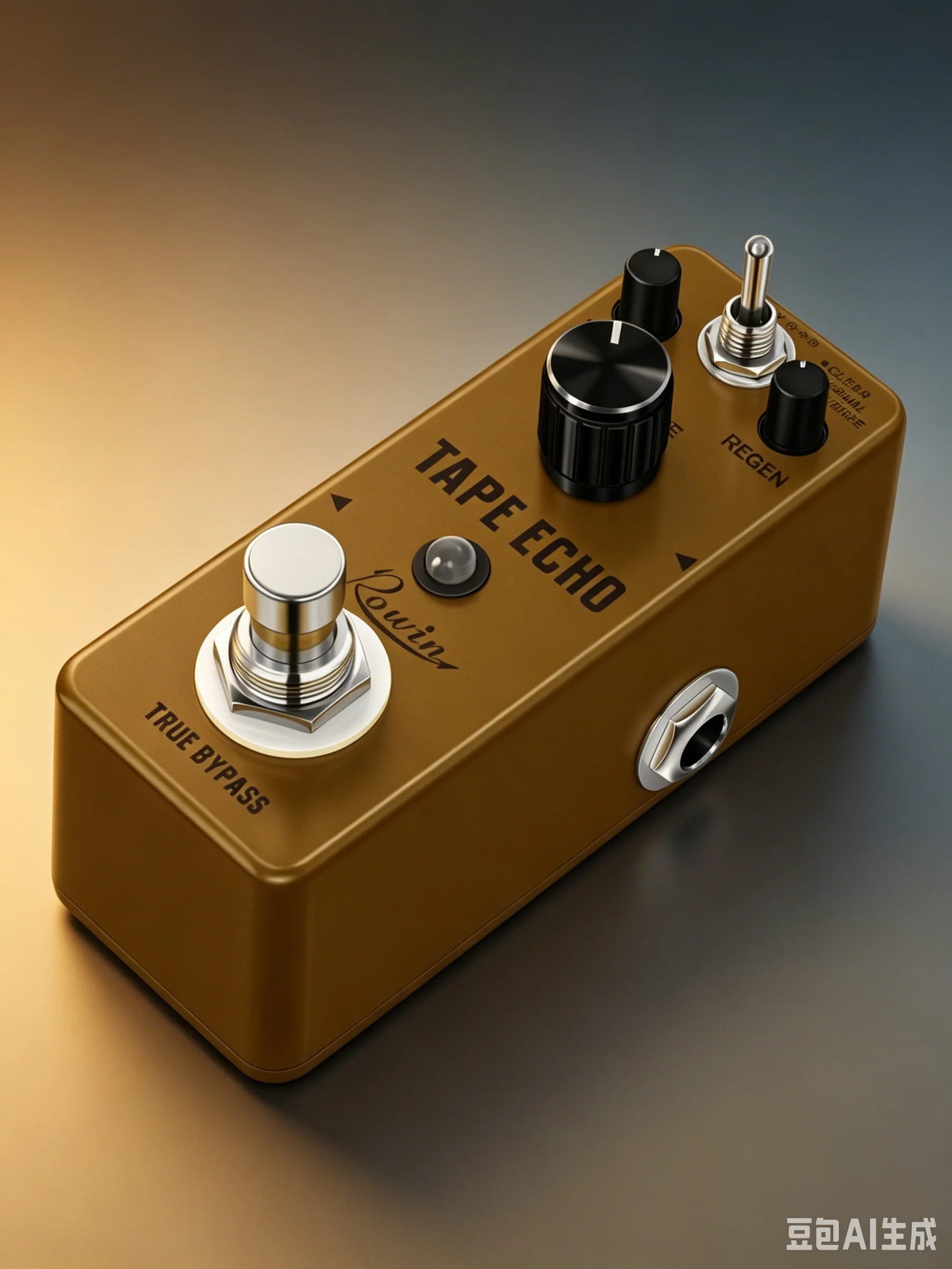 Rowin LEF-3809 Tape Echo Delay Pedal, Vintage Tape Simulation 3 Modes True Bypass Compact Metal Guitar Stompbox view 3