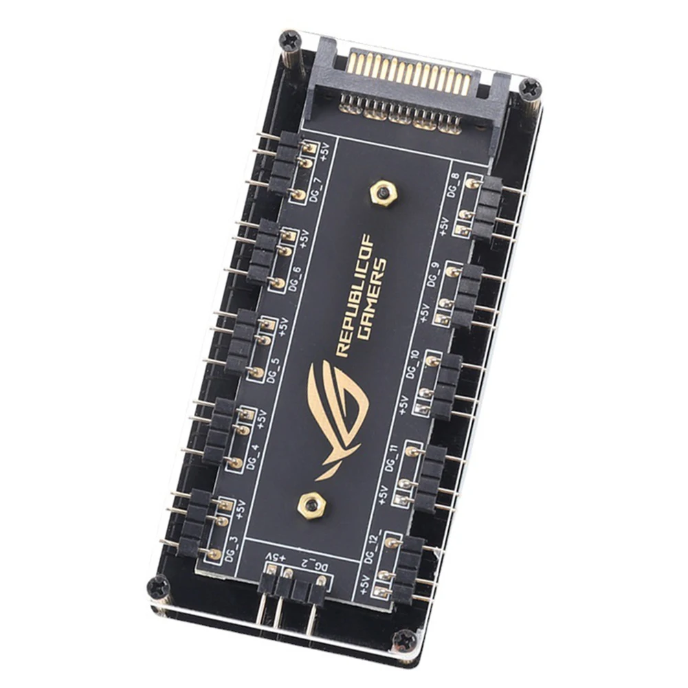 Asrockマザーボード、PCアクセサリ、ハブ、10 in1用のargbケーブルスプリッター