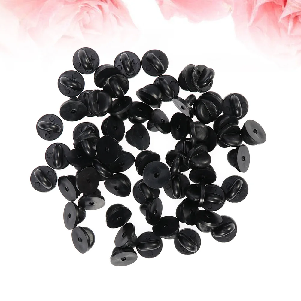200Pcs Plastic Pin Backs Replacement for Lapel Pins Tie Tacks Jewelry Making DIY Crafts Home Shop Use 11x7mm