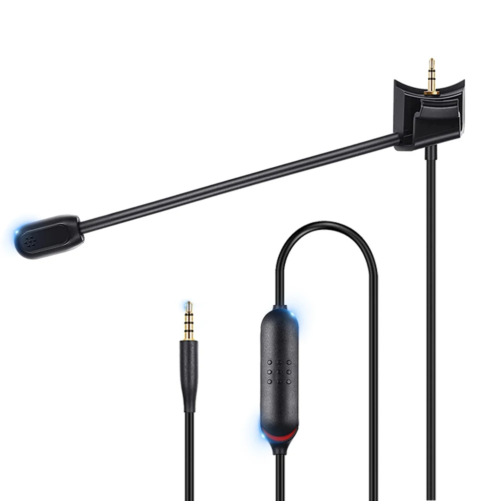Micrófono para Auriculares de Juego, Micrófono de Repuesto con Conector de 3.5mm, Micrófono de Brazo con Cancelación de Ruido para Bose QuietComfort 35/45