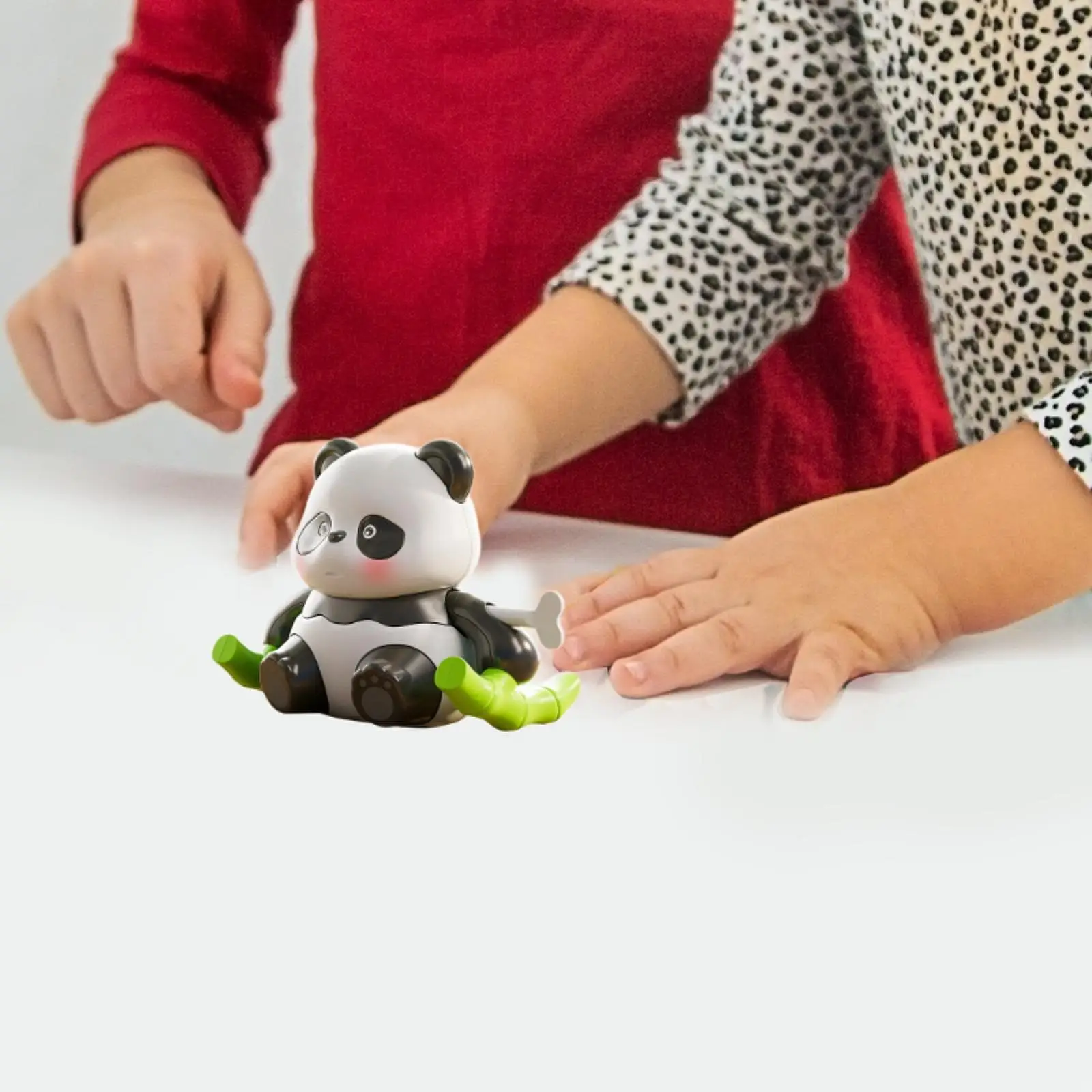 Juguete de panda de cuerda, adorno de juguete de cuerda, juguete móvil de panda de recuerdo de fiesta de dibujos animados para niñas y niños