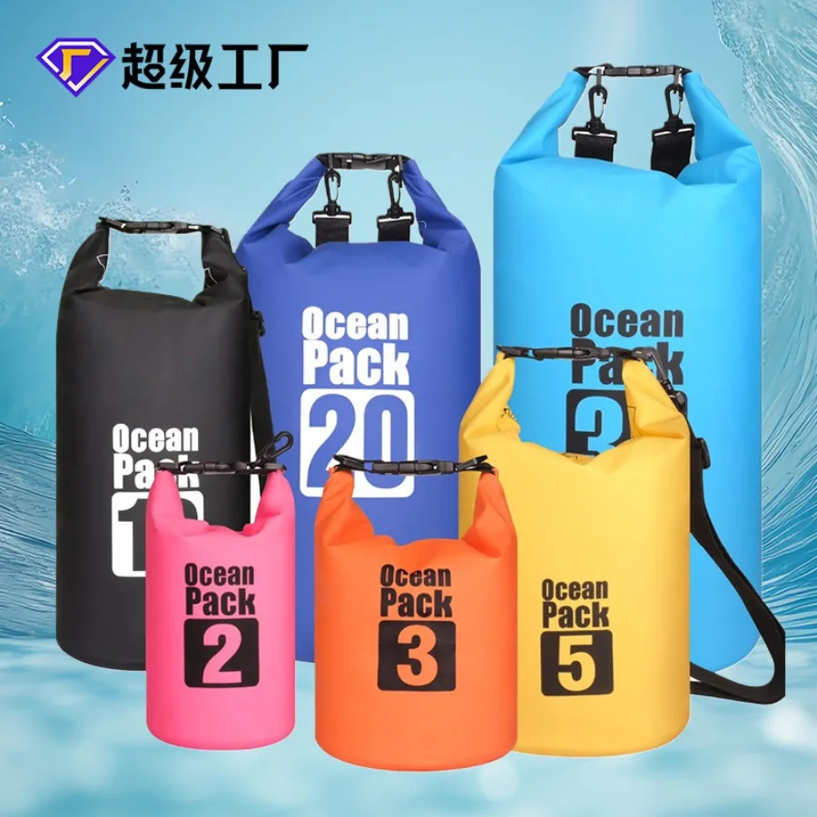

【New style】Outdoor Waterproof PVC River ing Bag Beach Floating Swimming Backpack Shoulder Bag Waterproof Bucket Bag