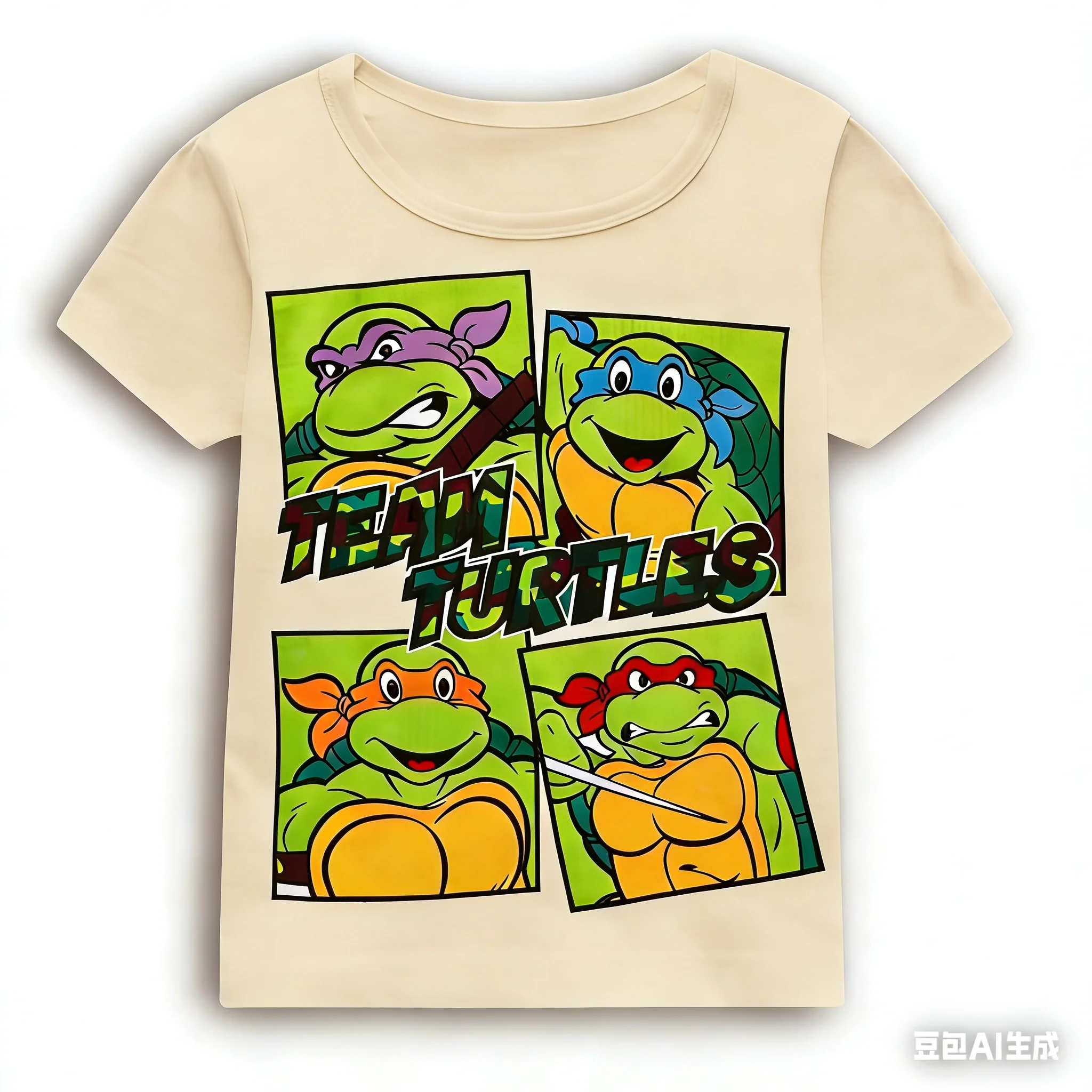 Funny Ninja Turtle T-shirt, Unisex 3D Cartoon Printed T-shirt, Perfect Gift for Male and Female Children's Anime Enthusiasts - view 3