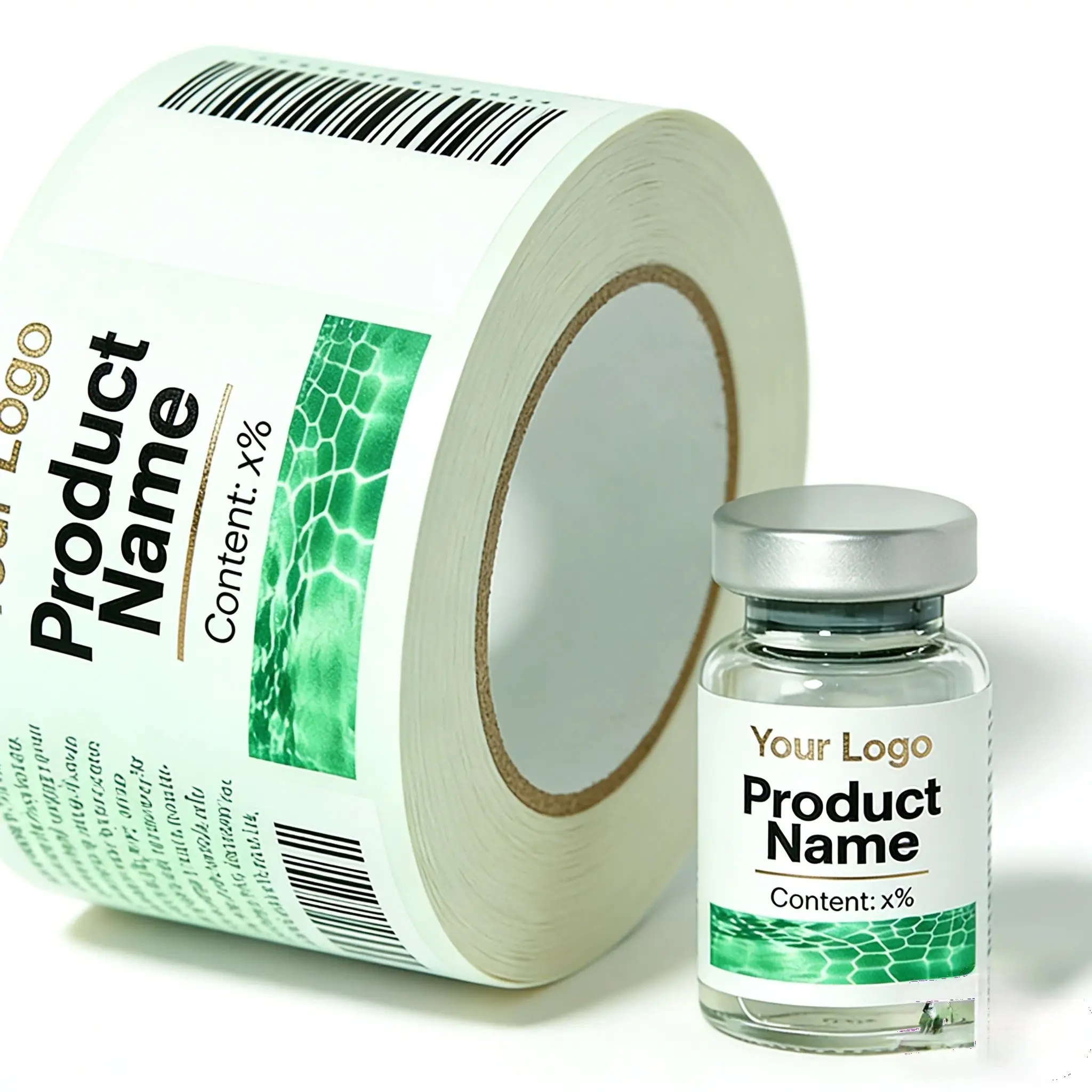 Custom Premium High-Definition Adhesive Vinyl Labels for Peptide Powder Supplements,3ml 5ml 10ml Vials