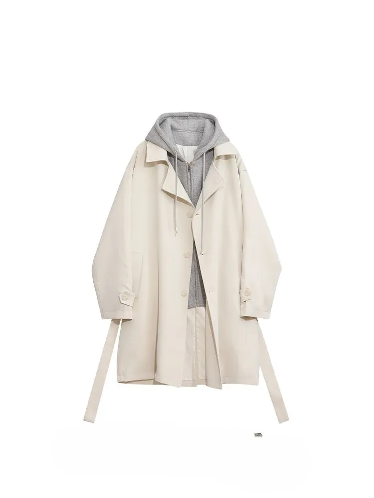 

Trench Coat Oversized Mens Redline Windbreakers Baggy Demi-Season Reflecting Corset Y2K Hiking Moods Chinese Closure Golden Cool
