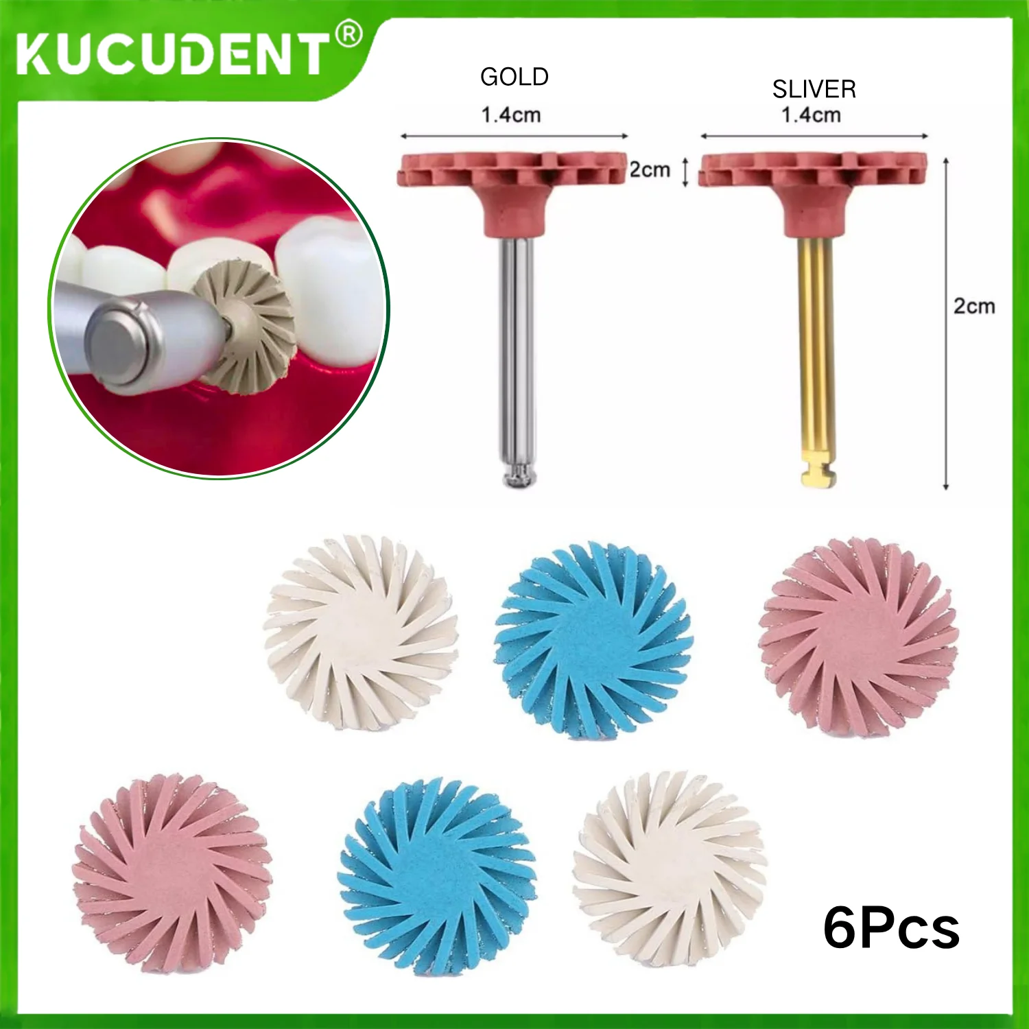 

6 шт., стоматологический резиновый полировщик, полировальные диски из композитной смолы, алмазная система RA, полировальный диск, колесо для стоматологии, спиральные гибкие инструменты