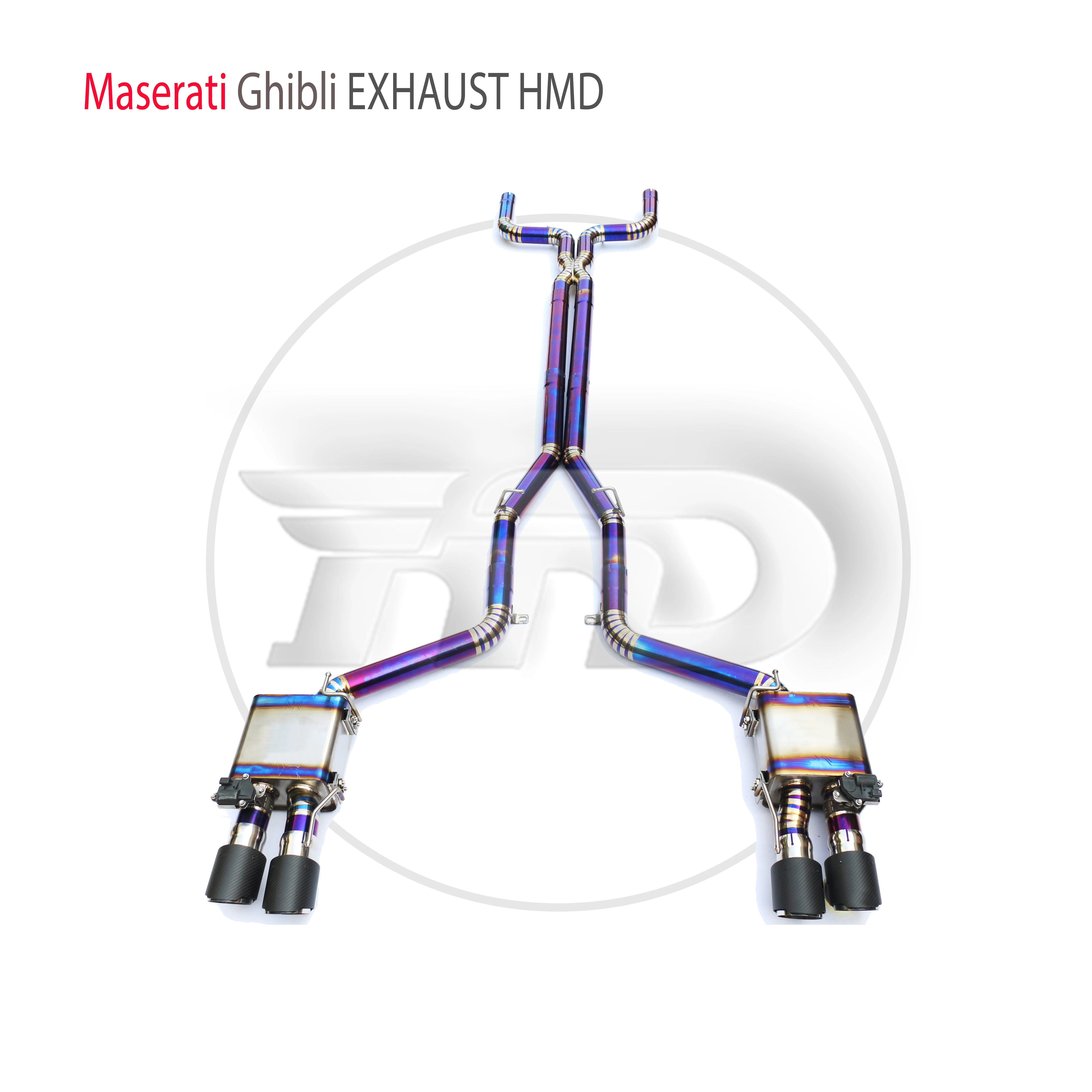 

Титановая выхлопная система HMD Catback для Maserati Ghibli, автоматическая модификация, электронная клапанная труба