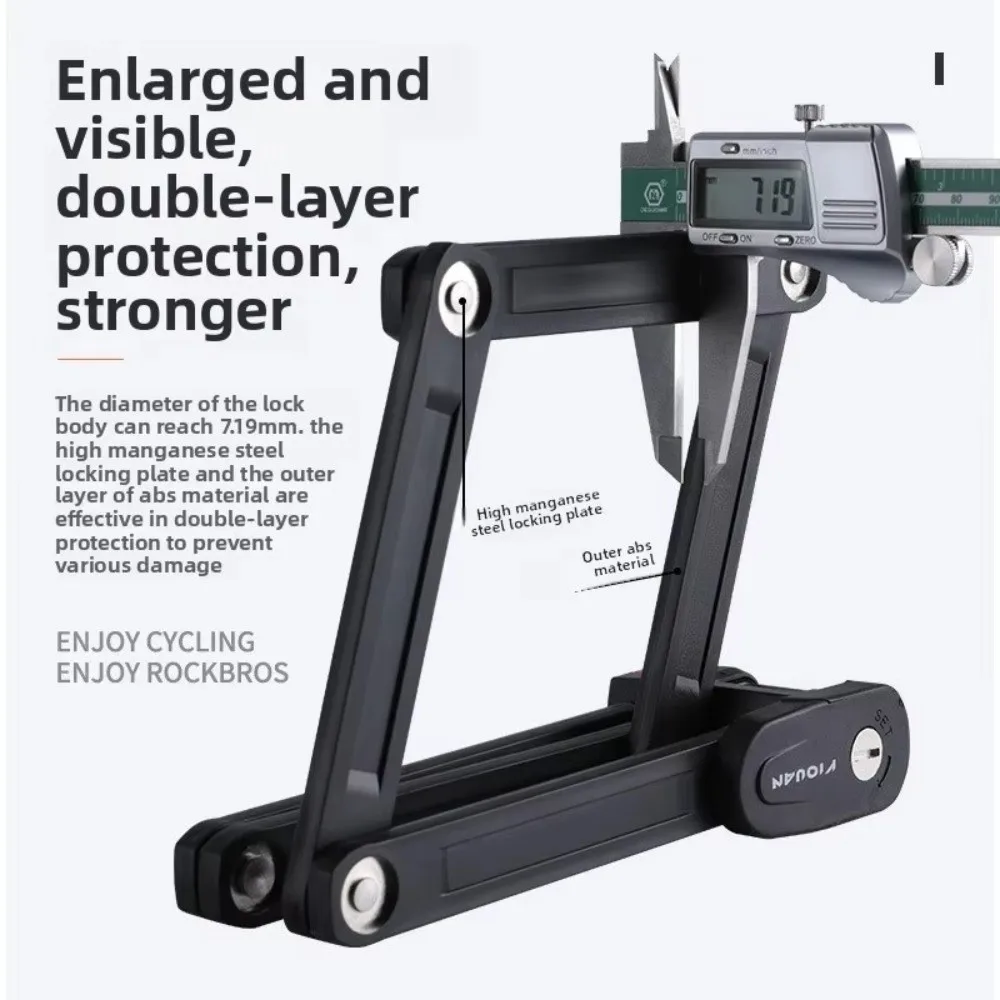 

Portable Foldable Bicycle Lock Alloy Steel Anti-theft Cycling Folding Lock Four-Digit Rust-proof Bike Combination Lock