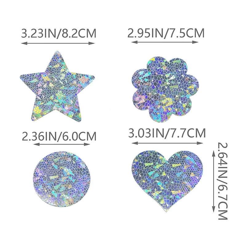 Sexy Nipple Pasties Invisible Disposable Breast Patch Heart Star Luminous Glitter Breast Lift Tape Chest Stickers Nipple Covers