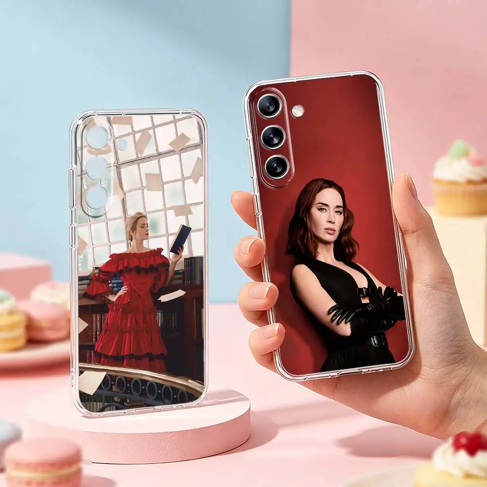 Funda de teléfono E-Emily Blunt para Samsung Galaxy A91,80,73,72,71,53,52,32,31,22,21s,20, funda transparente suave