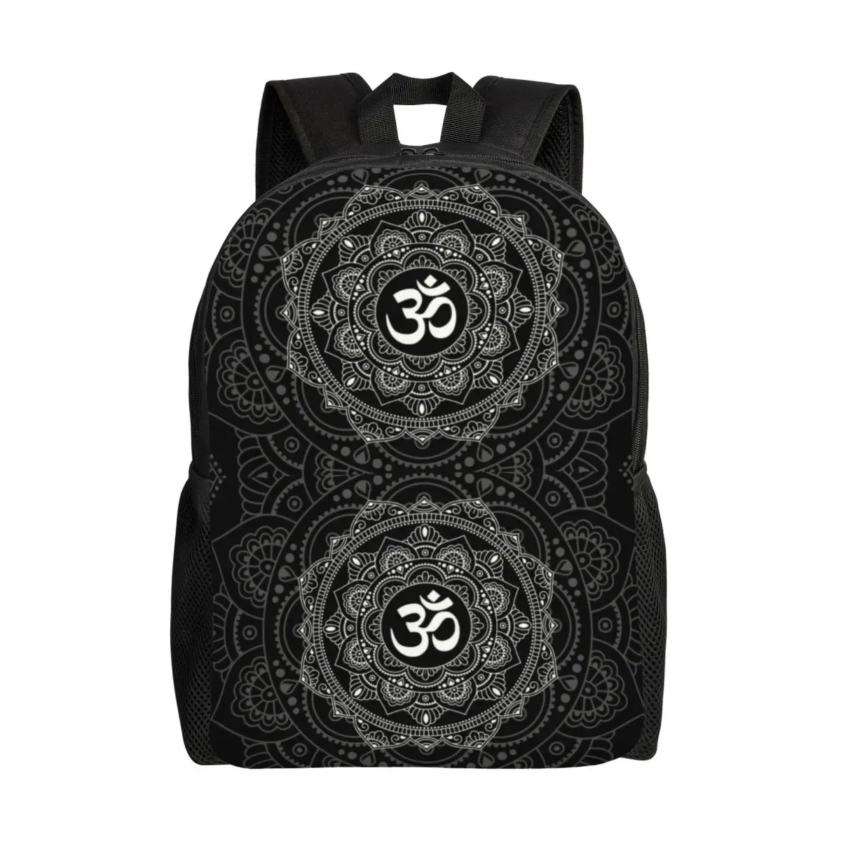 

Custom Om Mandala Travel Backpack Men Women School Computer Bookbag Buddhism Aum Yoga Meditation College Student Daypack Bags