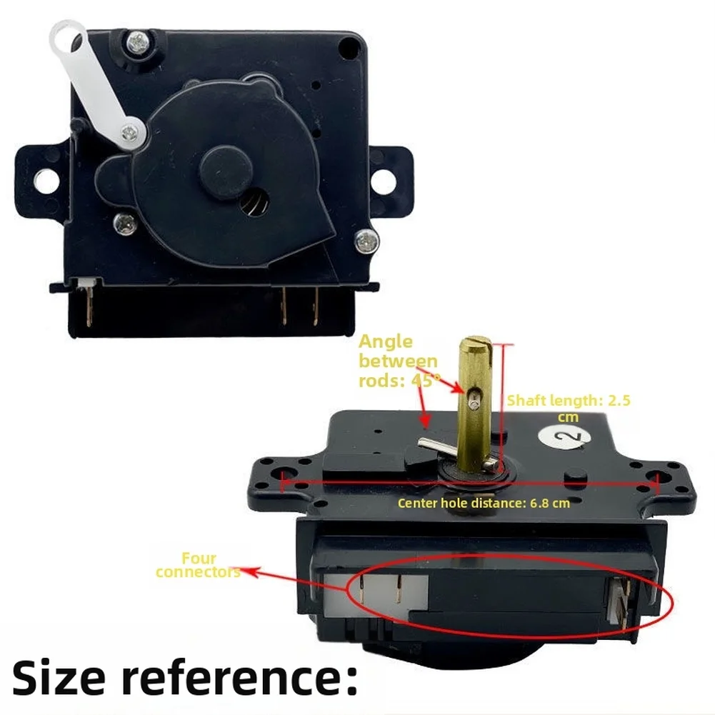 15 Minute Appliance Timer Compatible with For haier Washers 4 Pin Connection Timer with 2.5 cm Shaft and 6.8 cm Hole Centering