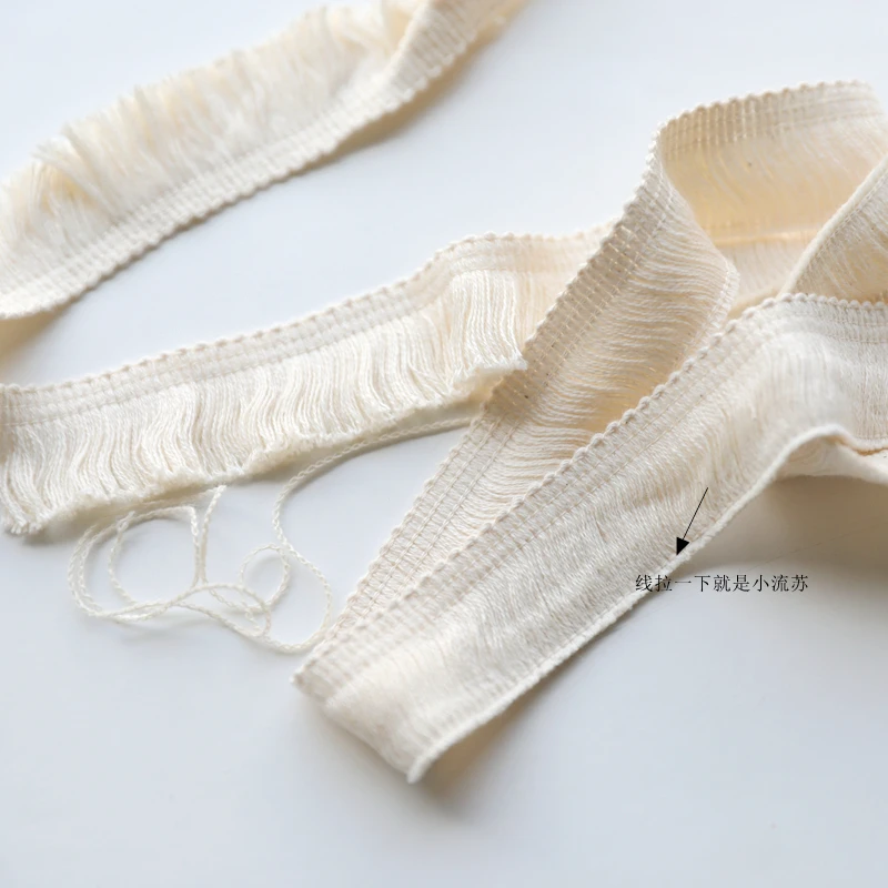 2 Meters Cotton Fringed Lace Scarf Clothes Carpet Curtain Decoration Trims DIY Home Accessories 3cm wide