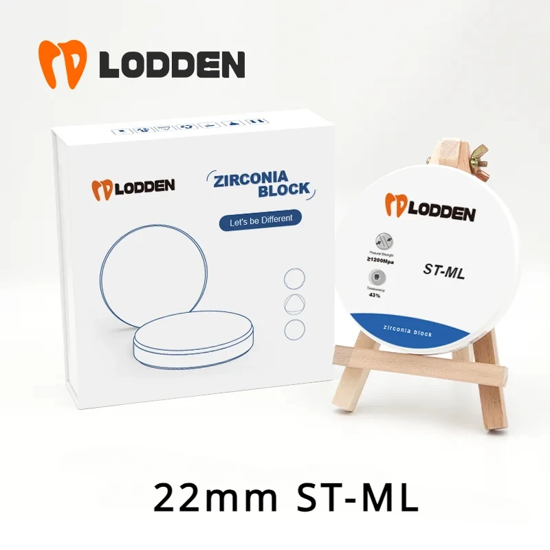 

22mm Dental Zirconia ST-ML Multilayer 98mm Transparency 43% Dental Lab Product Cad Cam Roland Milling Machine Dental Material