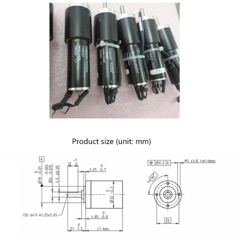 Imagem -05 - Maxon dc Motor dc Motor de Redução Planetária Motor Robô Re25 144650 66:1