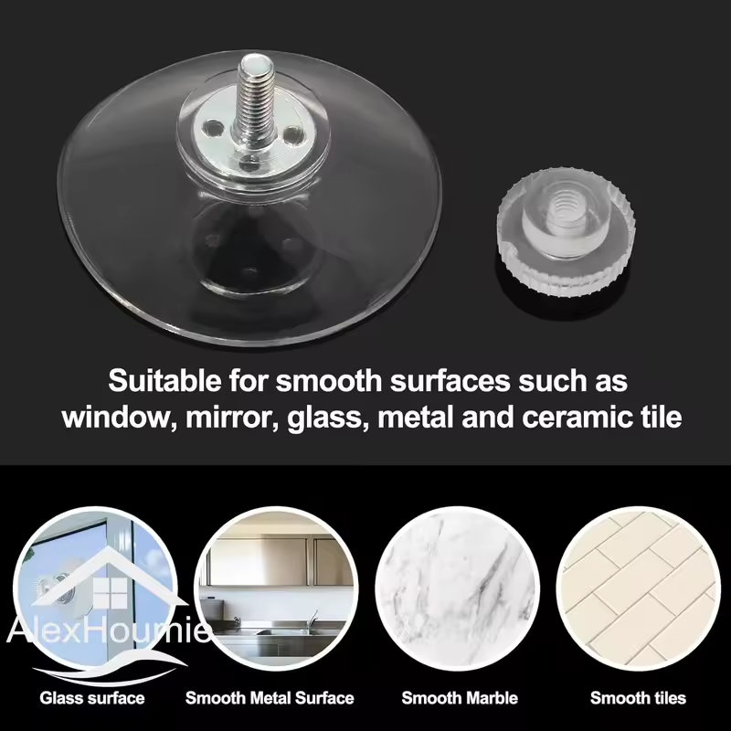 5/10Pcs Suction Cups with Screw 25/32/41/53mm Plastic Sucker Pad Holder PVC Sucker with Screw Nut for Bathroom Window Car Shade - Image 3