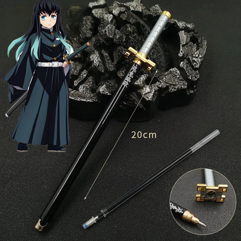 20 cm Unterschriftenstift Mitsuri Shinobu Tanjiro Legierung Echte Größe Kugelschreiber Anime Charakter Zubehör Bürobedarf Geschenke