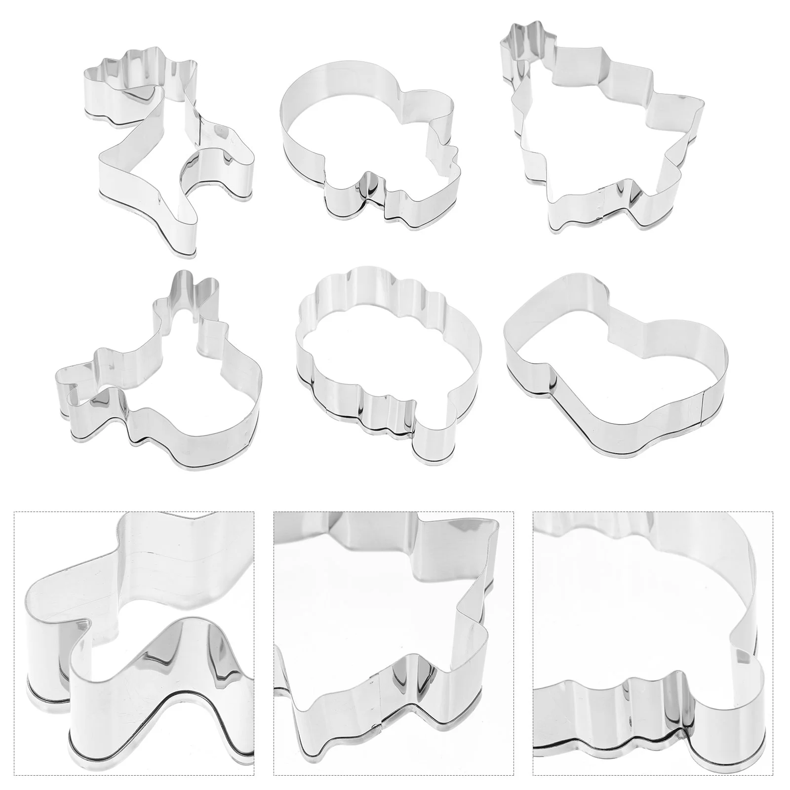 

Xmas Cookie Cutters Santa Biscuit Mold Cookies Biscuits Stainless Steel Christmas Baking Mousse