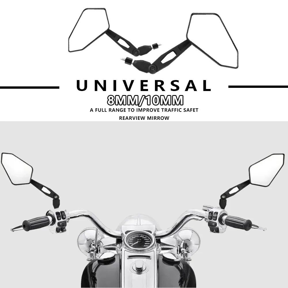 

MTKRACING 2Pcs Universial Motorcycle Rearview Mirror Electromobile Back Side Convex Mirror Accessories
