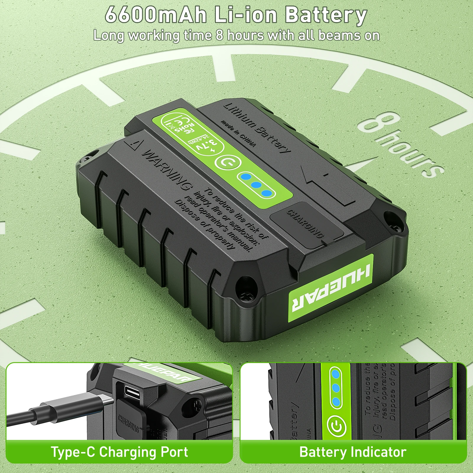 Imagem -02 - Green Beam Cross Line Tool Grupo Auto-nivelamento 16 Linhas Linha Cruzada Ladrilho Piso Hard Carry Case 704cg Huepar4d