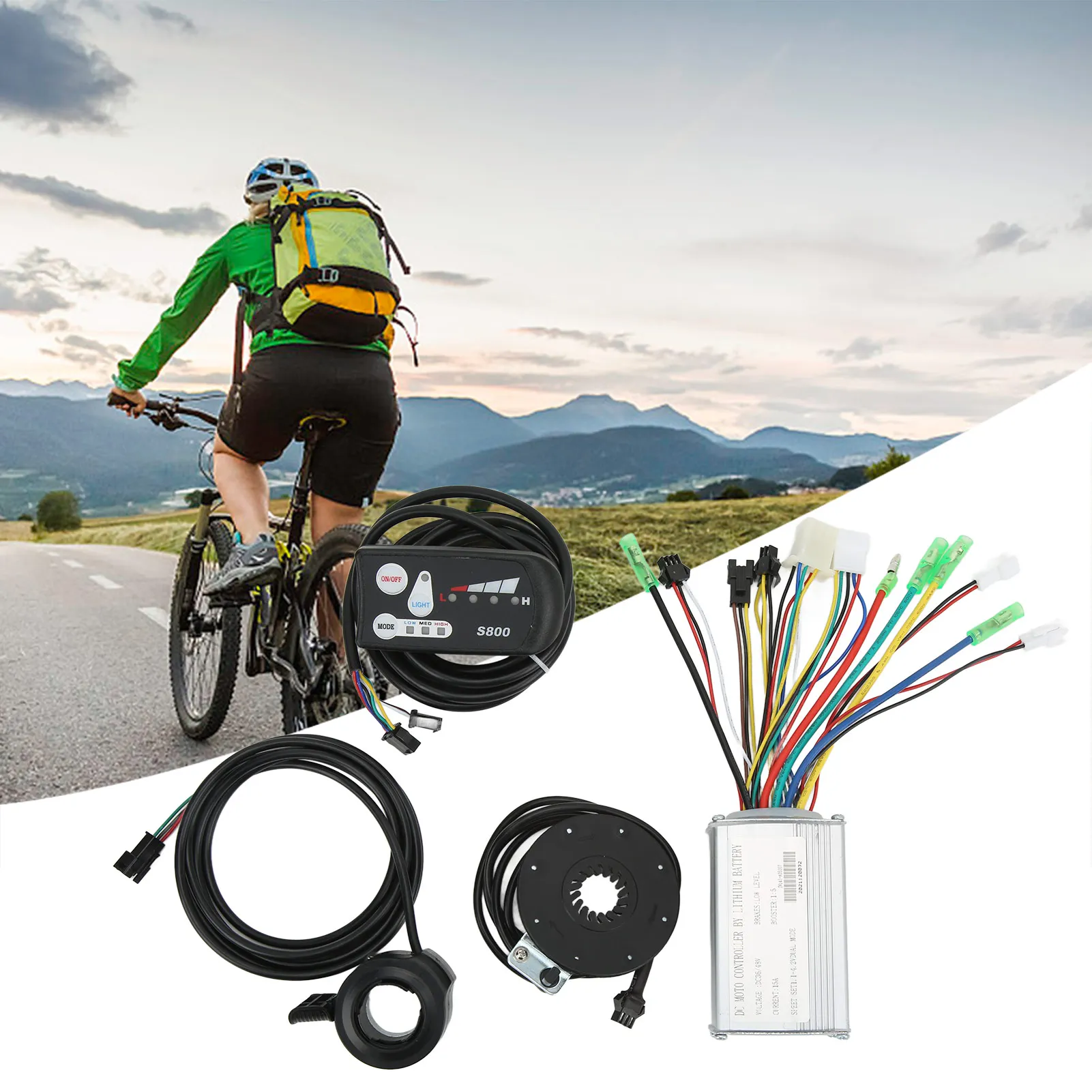

Electric Bike Conversion Kit Waterproof Clear Date 36V 48V Electric Bike Controller Display for 250W Motor