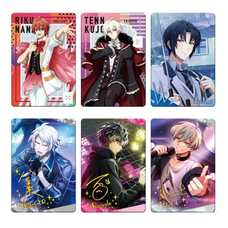 Original Bandai Anime Character IDOLiSH7 Metal Collection Card 22 Hobby Collected Toys Birthday Gifts for Girl