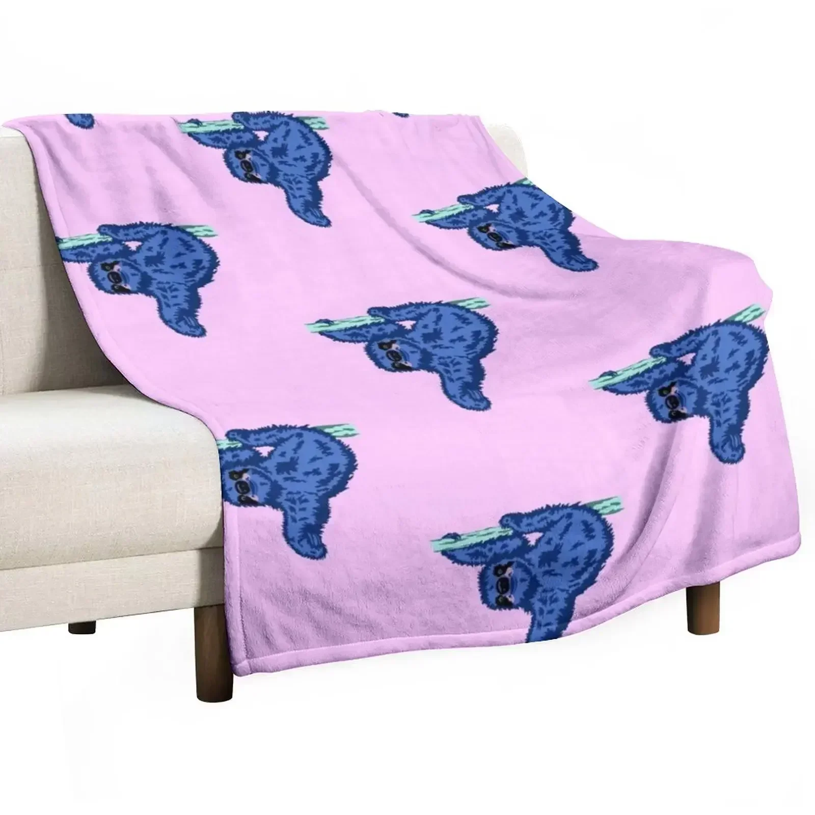 

Seth Sloth hanging from a tree Throw Blanket Thermals For Travel Nap Extra Large Throw Blankets