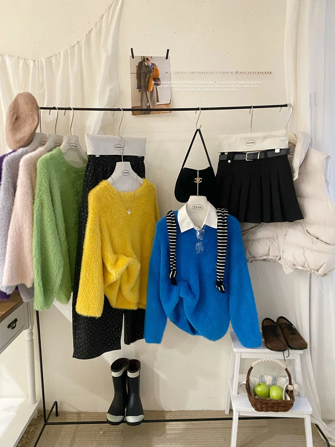 Maglione da donna Thiened Yellow Fce Inverno caldo lungo Sve rotondo Ne Pullover Morbido velluto Sensazione een ape Colore Kni...