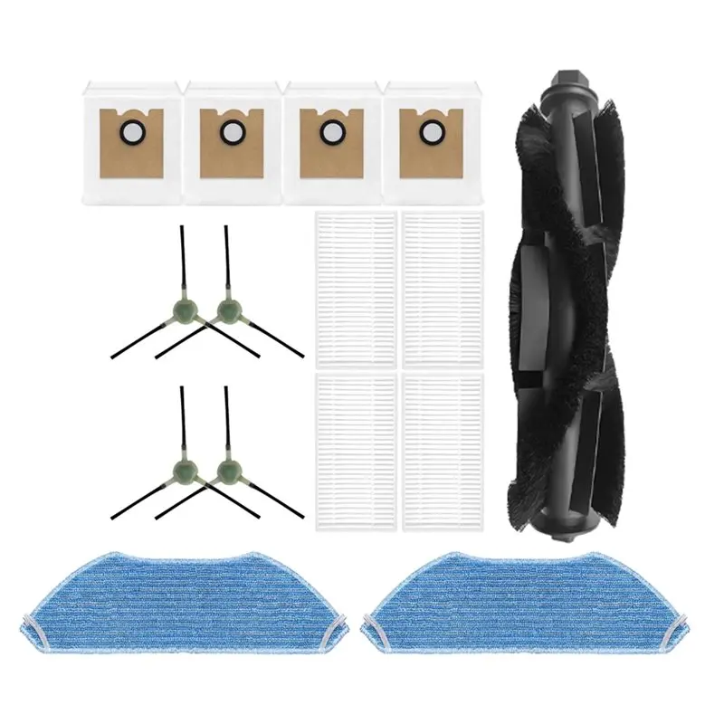 AB43-voor Lefant M2 Pro/M2S Pro vervangingsset - rolborstel(1), zijborstels(4), HEPA-filters(4), dweilpads(2), stofzakken(4)