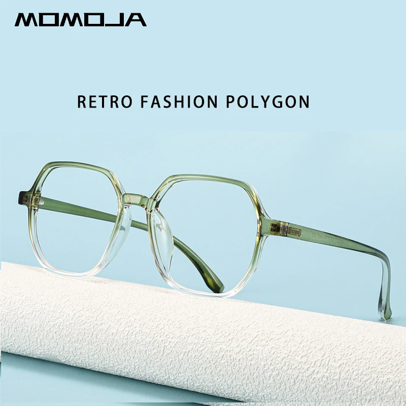 

MOMOJA Retro Fashion Polygon Eyewear Ultra Light TR90 Spectacle Optical Prescription Glasses Frame Man Woman Eyeglasses A1007