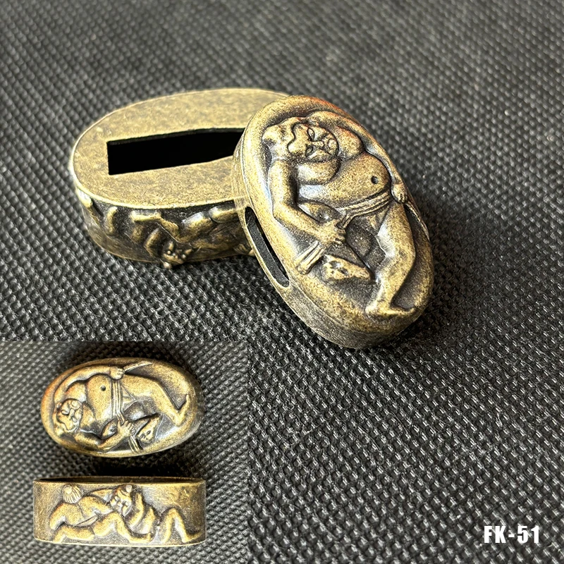 Hochwertige Legierung Katana-Griffkappe Fuchi Kashira Griffkragen für Japanische Schwerter Samurai-Katanas Wakizashi-Schwerter Zubehör – Detail 33
