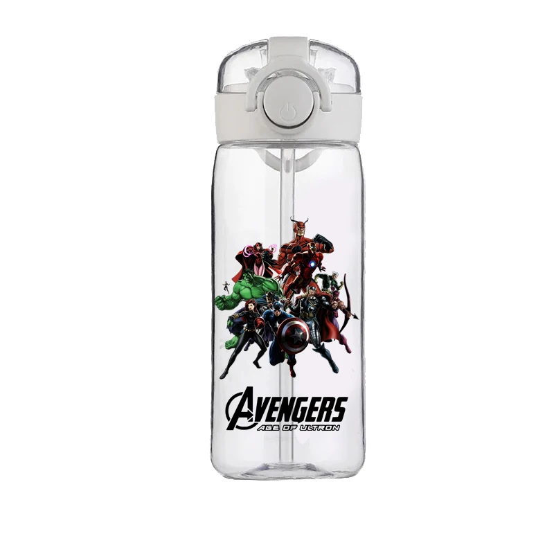 400ML Marvel Avengers kaptan amerika yeni saman plastik bardak büyük kapasiteli öğrenci Boy Anime basit taşınabilir Ins kolay fincan hediye