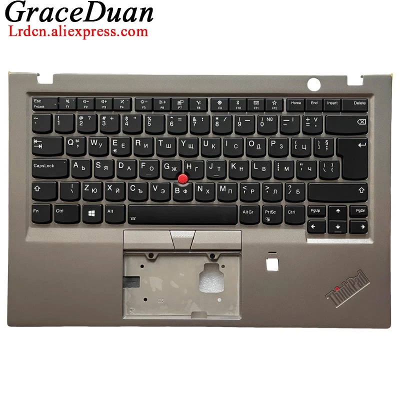 

BG Bulgaria Silver Keyboard Upper Case Palmrest Shell Cover For Lenovo Thinkpad X1 Carbon 6th Gen6 G6 01YR677 01YU549 01YU513 01